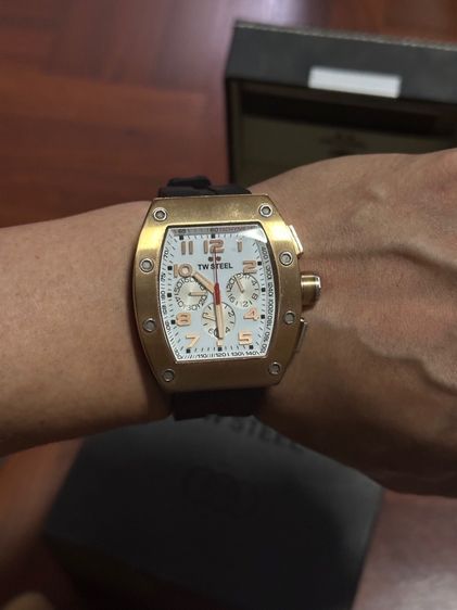 TW Steel CEO Tonneau Rose Gold Chronograph Dial Watch  รูปที่ 6