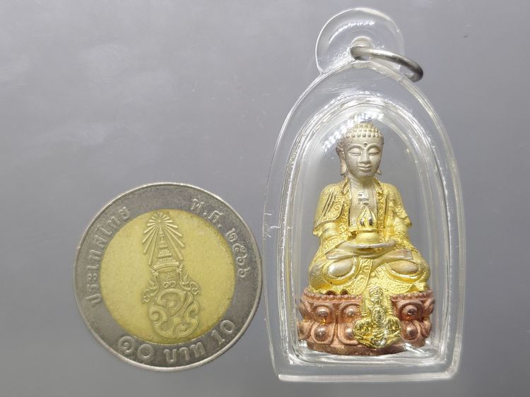 พระกริ่งยูไลฮุก กาญจนาภิเษก เนื้อเงินสามกษัตริย์ โครงการพัฒนาบูรณะพระอุโบสถ วัดแก้วแจ่มฟ้า พ.ศ.2539 สภาพสวยๆ เลี่ยมเก็บผิว รูปที่ 6