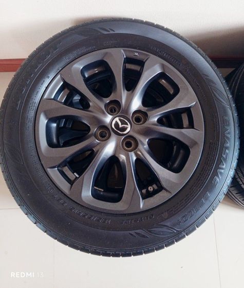ล้อแม็ก Mazda 2 ปี 2018 ขอบ 15 นิ้ว พร้อมยาง Dunlop 185 65 R15 ยาง 3 เส้นอายุ 2 ปี 1 เส้นใหม่สภาพดี รอยเล็กน้อย รูปที่ 5