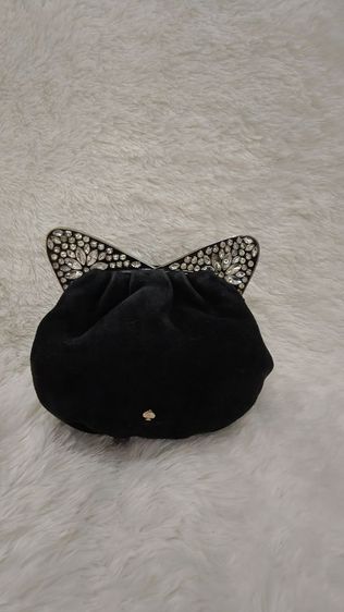 กระเป๋าสะพาย Kate spade ผ้ากำมะหยี่สีดำ มือสองสภาพดี รูปที่ 4