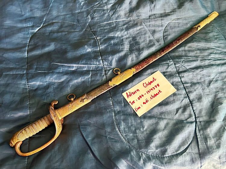 อื่นๆ ขายดาบซามูไร-ดาบ Kyu-Gunto naval officers sword ยุคเมจิตอนปลาย