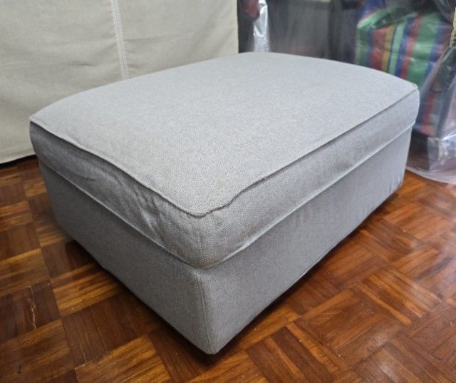 เทา ไม้ 1 ที่นั่ง สตูลเหลี่ยม(เก็บของใต้ที่นั่งได้) IKEA - KIVIK
