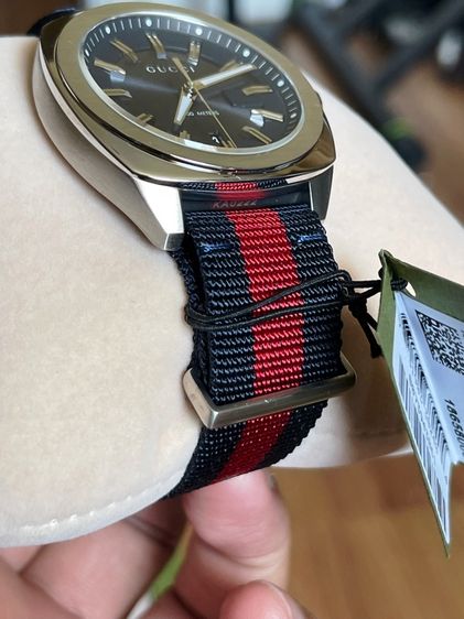 GUCCI GG2570 Blue Dial 41 mm Blue and Red Nylon Watch YA142303 รูปที่ 5