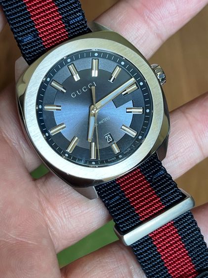 GUCCI GG2570 Blue Dial 41 mm Blue and Red Nylon Watch YA142303 รูปที่ 10
