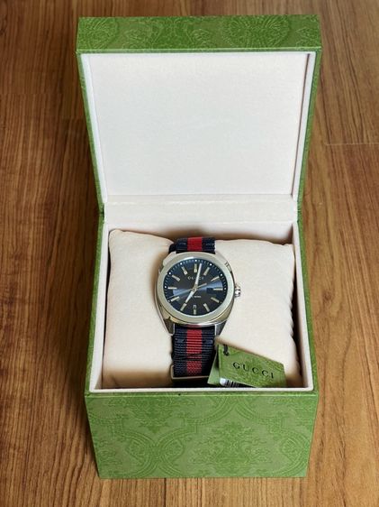 GUCCI GG2570 Blue Dial 41 mm Blue and Red Nylon Watch YA142303 รูปที่ 2