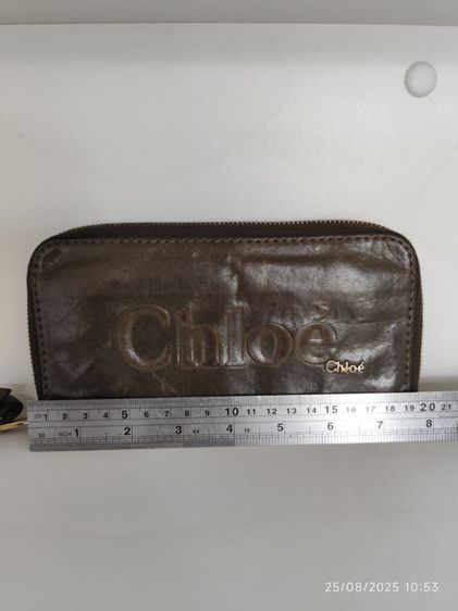 กระเป๋าสตางค์ Chloe สีเขียวทหาร มือสองขายตามสภาพขอคนรับได้ รูปที่ 17