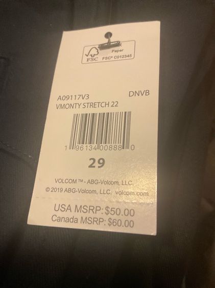 Volcom Vmonty Short 22 กางเกงชิโนขาสั้นผู้ชาย ของใหม่ พร้อมส่ง รูปที่ 7