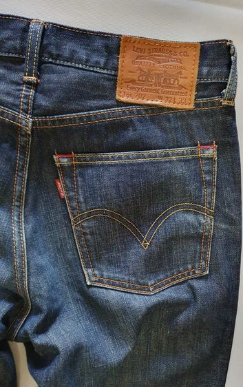 Levi's 702 กางเกงยีนส์สีน้ำเงินเข้มออกเฟส รูปที่ 6