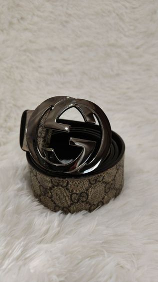 เข็มขัด Gucci สาย หนังแคนวาส มือสอง หนังมีสีเฟด รูปที่ 3