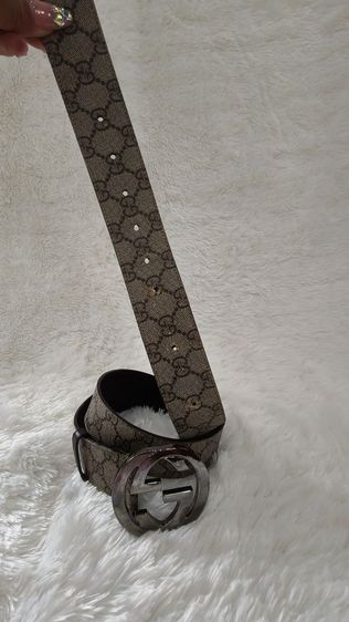 เข็มขัด Gucci สาย หนังแคนวาส มือสอง หนังมีสีเฟด รูปที่ 10