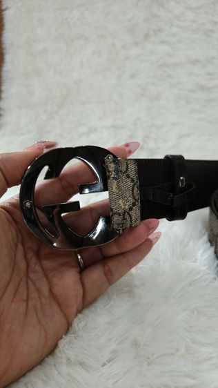 เข็มขัด Gucci สาย หนังแคนวาส มือสอง หนังมีสีเฟด รูปที่ 7