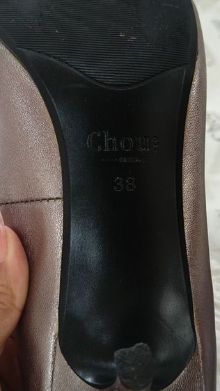 รองเท้าคัชชู ส้นสูง 1 นิ้ว สีเทา หนังนิ่ม ใส่สบาย Chou รูปที่ 7