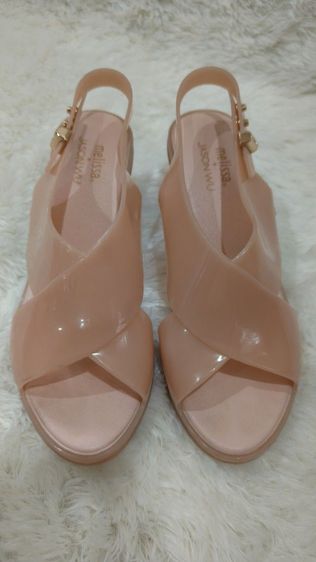 รองเท้า เจลลี่ Melissa ส้นสูง1นิ้ว สีชมพู มีสายรัดข้อเท้า