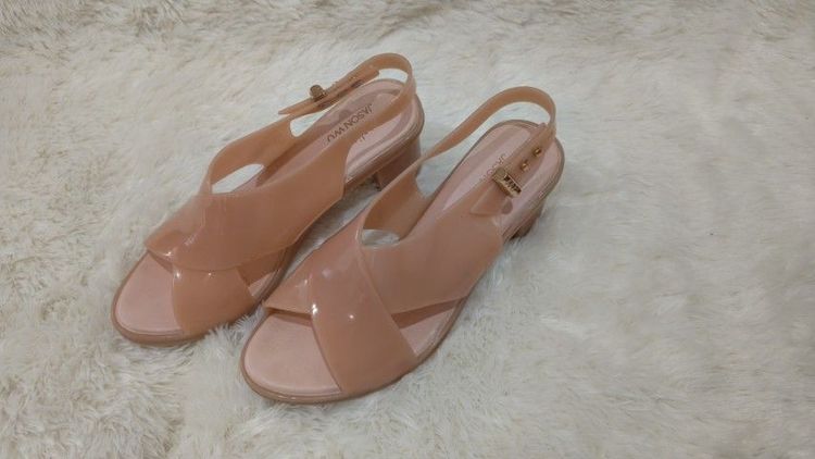 รองเท้า เจลลี่ Melissa ส้นสูง1นิ้ว สีชมพู มีสายรัดข้อเท้า รูปที่ 2