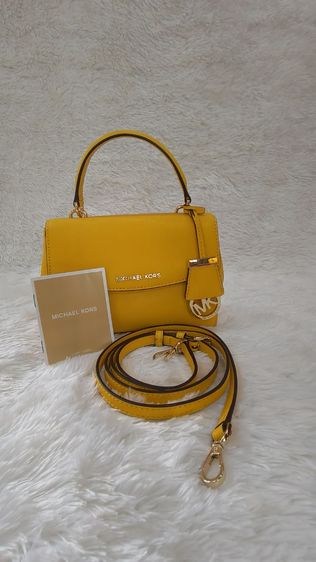 กระเป๋าสะพายยาวได้ Michael kors สีเหลืองมาสตาด 2ใบแม่ลูก รูปที่ 7