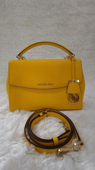 กระเป๋าสะพายยาวได้ Michael kors สีเหลืองมาสตาด 2ใบแม่ลูก รูปที่ 9