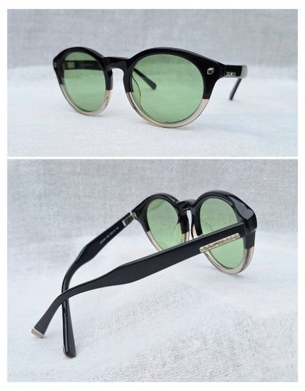 แว่นตาอิตาเลียนลักซ์ชัวรีแบรนด์ร่วมสมัยแถวหน้าของโลก DSQUARED²  มือหนึ่ง New Old Stock โมเดลคลาสสิก–หยดน้ำ–แพนโต้ คานแว่น รูปทรงรูกุญแจโบราณ เลนส์กระจกคริสตัลฝรั่งเศส สี Natural Green ...Authentic DSQUARED² Handcrafted in the 2010s in Milan, Italy รูปที่ 13