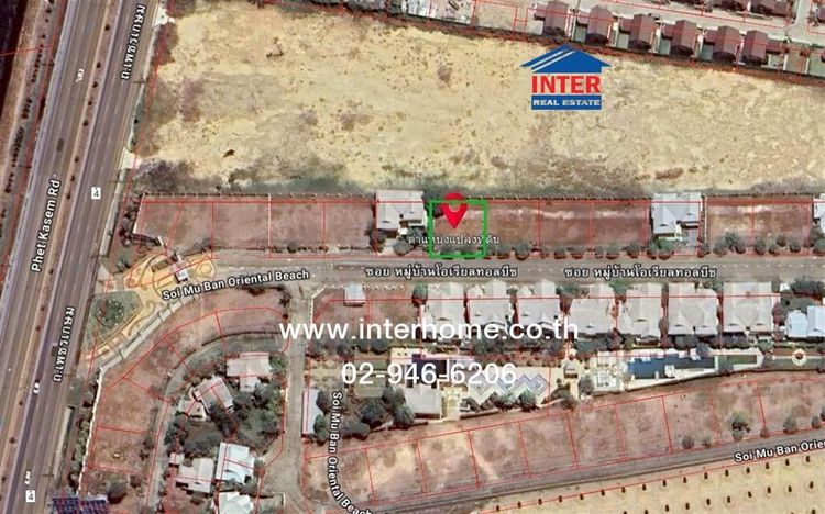 ที่ดินเปล่า 104.2 ตร.ว. ที่ดิน หมู่บ้านโอเรียนทอล บีช รีสอร์ท ชะอำ ถนนเพชรเกษม ถนนเลี่ยงเมืองชะอำ-ปราณบุรี ชะอำ เพชรบุรี