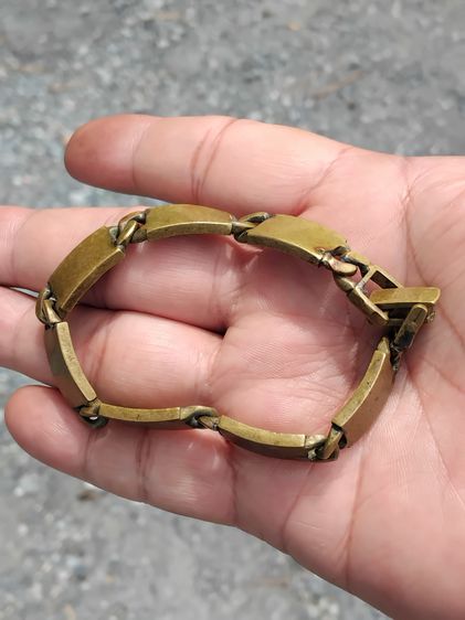 สร้อยข้อมือ ทองเหลือง คลาสสิกโบราณแฮนด์เมด เก่าลายโบราณ งานสวย หายาก   รูปที่ 8