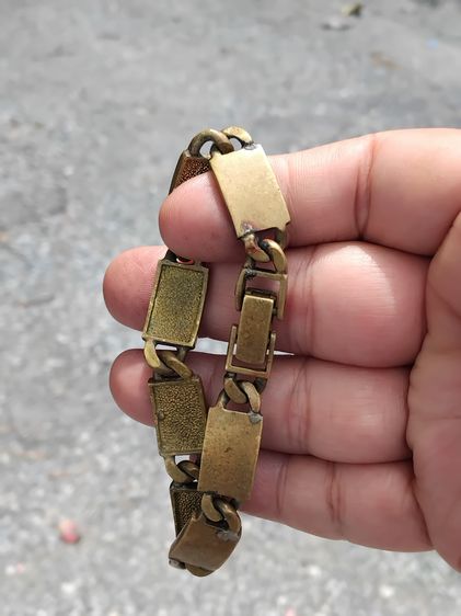 สร้อยข้อมือ ทองเหลือง คลาสสิกโบราณแฮนด์เมด เก่าลายโบราณ งานสวย หายาก   รูปที่ 7