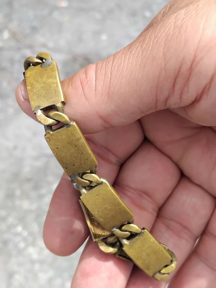 สร้อยข้อมือ ทองเหลือง คลาสสิกโบราณแฮนด์เมด เก่าลายโบราณ งานสวย หายาก   รูปที่ 3