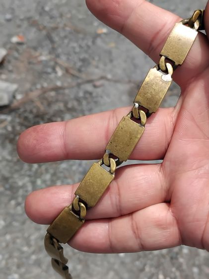 สร้อยข้อมือ ทองเหลือง คลาสสิกโบราณแฮนด์เมด เก่าลายโบราณ งานสวย หายาก   รูปที่ 5