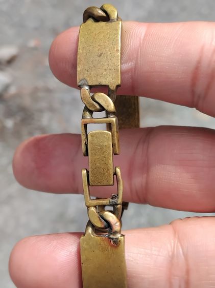 สร้อยข้อมือ ทองเหลือง คลาสสิกโบราณแฮนด์เมด เก่าลายโบราณ งานสวย หายาก   รูปที่ 2