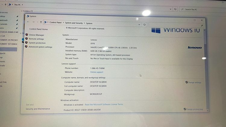 ขายถูก Lenovo ideapad 330 81FK i5 8300H RAM8GB จอ15.6นิ้ว (1920×1080) Full HD เครื่องสีGray รูปที่ 3