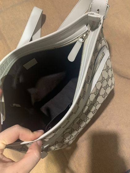 ขายกระเป๋าสะพาย Gucci GG Canvas Shoulder Bag White Beige Khaki รูปที่ 4