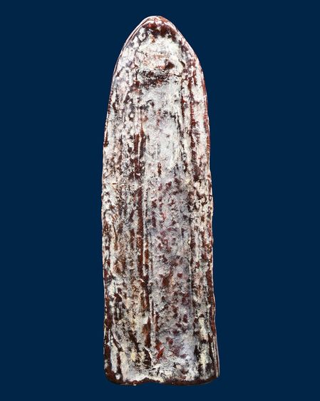 สวยมาก❗ให้เช่าพระบ้าน พระร่วงยึนหลังรางปืน กรุวัดพระศรีมหาธาตุ ลพบุรี เนื้อสนิมแดง มีไขขาว แตกเส้นใยแมงมุม รูปที่ 8