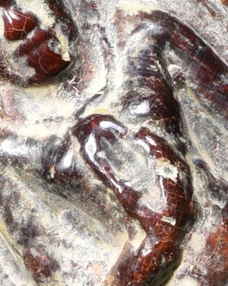 สวยมาก❗ให้เช่าพระบ้าน พระร่วงยึนหลังรางปืน กรุวัดพระศรีมหาธาตุ ลพบุรี เนื้อสนิมแดง มีไขขาว แตกเส้นใยแมงมุม รูปที่ 3