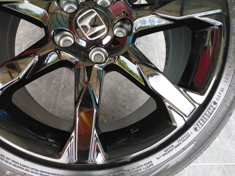 แม็กฮอนด้า ขอบ18 สีอบpowder coat พร้อมยางดันลอป 235 45 18 ปี24 ใส่civic accord อื่นๆ 5 รู 114 รูปที่ 7
