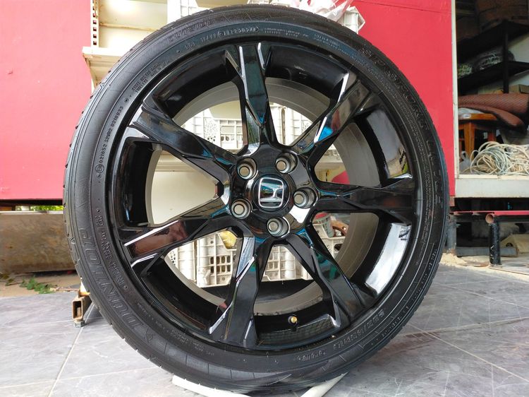 แม็กฮอนด้า ขอบ18 สีอบpowder coat พร้อมยางดันลอป 235 45 18 ปี24 ใส่civic accord อื่นๆ 5 รู 114 รูปที่ 3