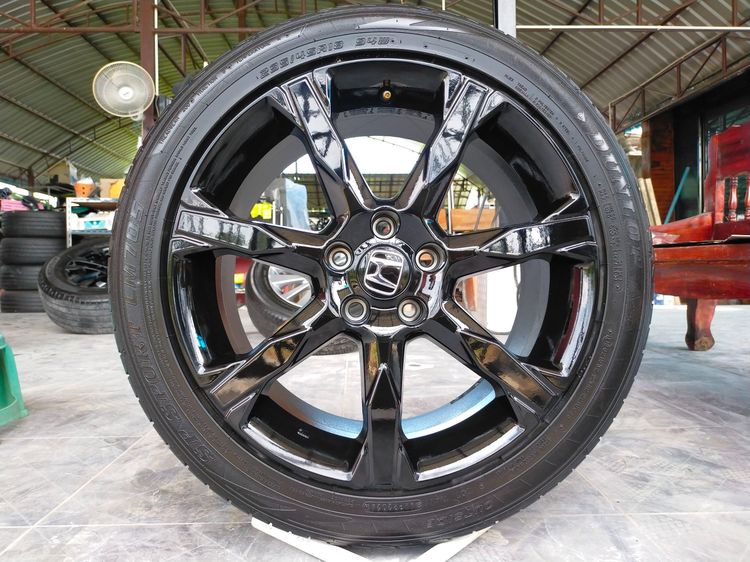 แม็กฮอนด้า ขอบ18 สีอบpowder coat พร้อมยางดันลอป 235 45 18 ปี24 ใส่civic accord อื่นๆ 5 รู 114 รูปที่ 4