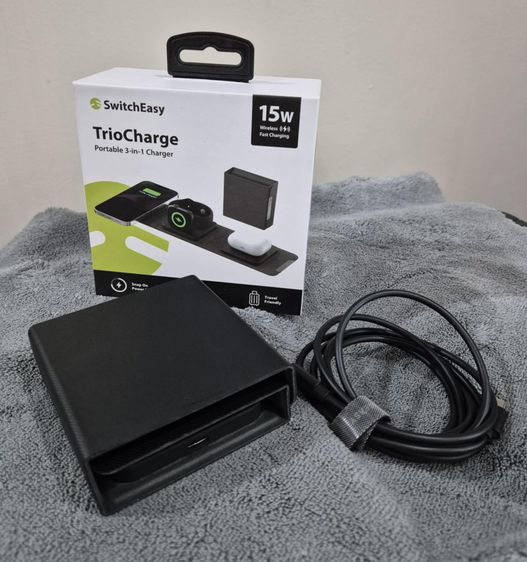 แท่นชาร์จอุปกรณ์ไร้สายแบบ 3 in 1 - Black รูปที่ 2