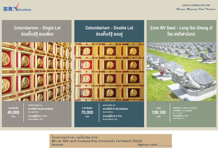 แปลงฝัง ตั้งอยู่ เนอร์วาน่าเมมโมเรียลปาร์ค ฮวงซุ้ยมงคล ฟรีค่าดูแล มีผ่อนชำระ รูปที่ 16