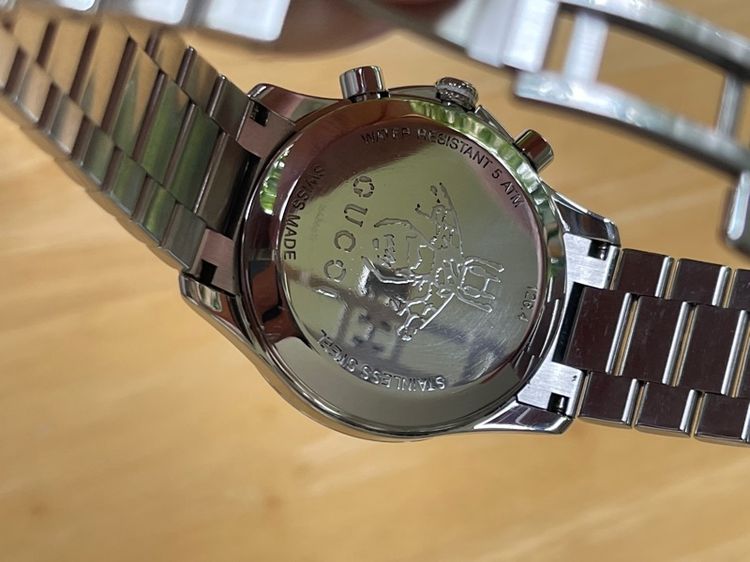 GUCCI G Timeless Bee Chronograph 38 mm Unisex Watch Stainless Steel White Dial YA126472 รูปที่ 13