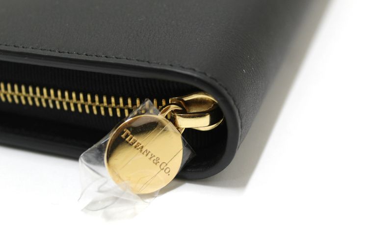 ขายกระเป๋าสตางค์ Authentic NEW Tiffany Co. Black Calfskin Leather Large Long Zippy Wallet รูปที่ 10