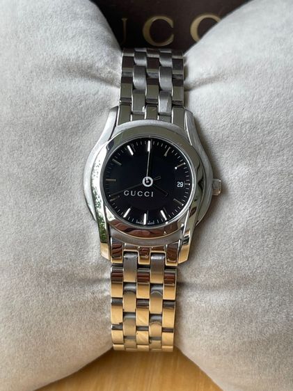 GUCCI Round face Watches 5500L Quartz Black Dial Women's SS รูปที่ 2