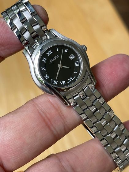 GUCCI Round face Watches 5500L Quartz Black Dial Women รูปที่ 6