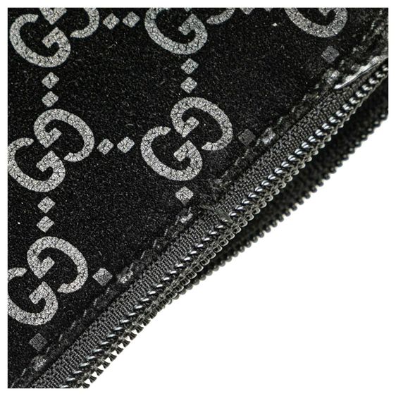 ขายกระเป๋าสะพาย Gucci Black GG Suede Hobo รูปที่ 8