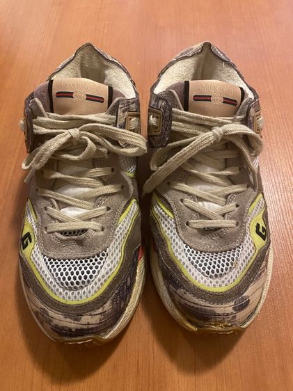 กุชชี ULTRAPACE ACE Snake Leather Distressed Suede Women Sneakers พร้อมกล่องค่ะ รูปที่ 3