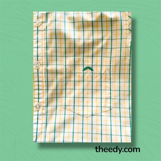 เสื้อเชิ้ตแขนยาว ยี่ห้อ A LUMNUS ลายทาง สภาพดี ใส่สวย รูปที่ 3