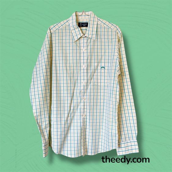 เสื้อเชิ้ตแขนยาว ยี่ห้อ A LUMNUS ลายทาง สภาพดี ใส่สวย