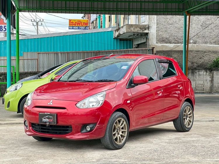 Mitsubishi Mirage 2014 1.2 GLS Sedan เบนซิน ไม่ติดแก๊ส เกียร์อัตโนมัติ แดง รูปที่ 4