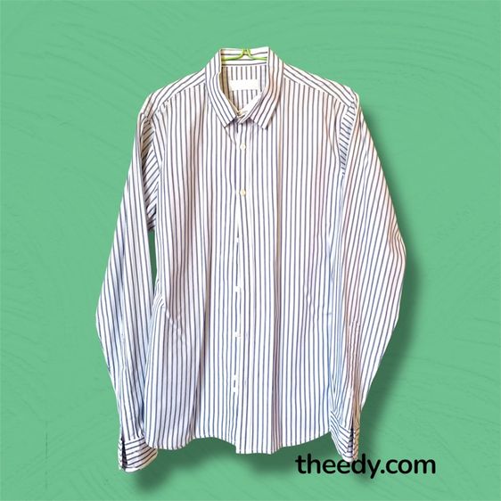 เสื้อเชิ้ตแขนยาว ยี่ห้อ Grand G ลายทาง ใส่ทำงานดี