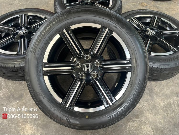 ✨ล้อแม็ก✨Honda HRV ตัวท็อป ขอบ 17 ดำหน้าเงา พร้อมยาง 215-60-17 Bridgestone💥ปี 22💥 รูปที่ 2