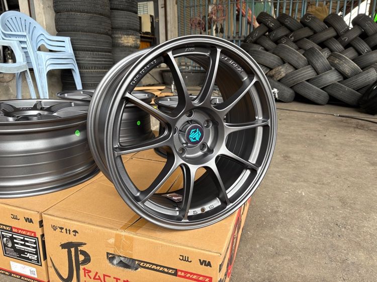 ล้อแม็กมือ1 ขอบ18 TC105X 5รู114 กว้าง8.5 ออฟ35 สีเทากัน ล้อเบา FLOW FORMING งานJP งานสวยมากๆ รูปที่ 6