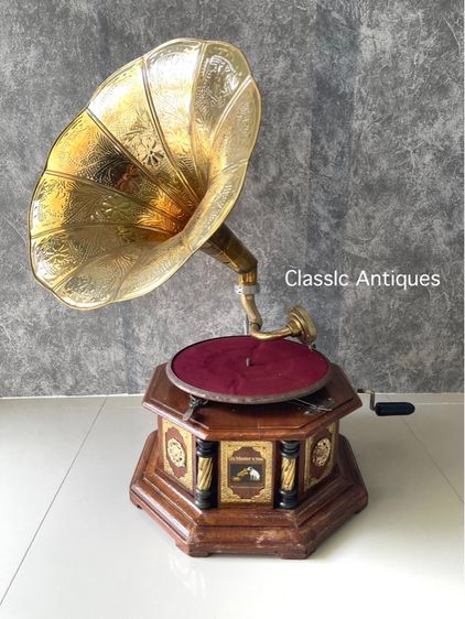 เครื่องเล่นแผ่นเสียง ปากแตรทองเหลือง รูปที่ 6