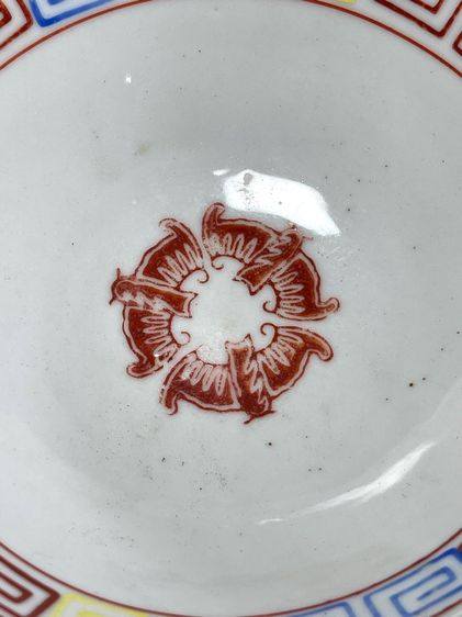 ชามกังไสเขียนสี มังกร นกฟีนิกซ์เก่าสะสม รูปที่ 9